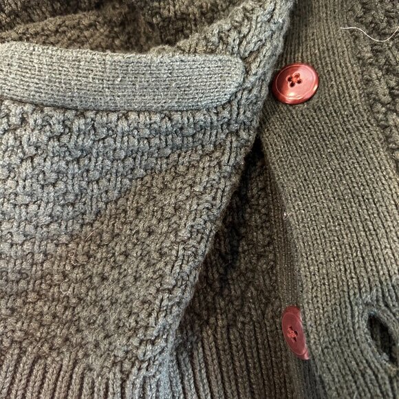 J. Crew Green Shawl Cardigan XXL (EUC) - Picture 4 of 6